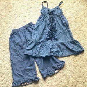 Matilda Jane Bottoms & Old Navy Denim Girls Dress